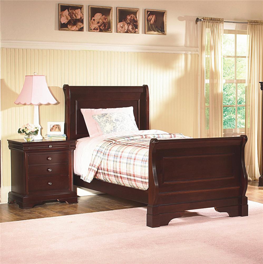 New Classic Versaille Twin Sleigh Bed Del Sol Furniture Sleigh Beds